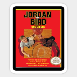 Jordan Vs Bird NES Sticker